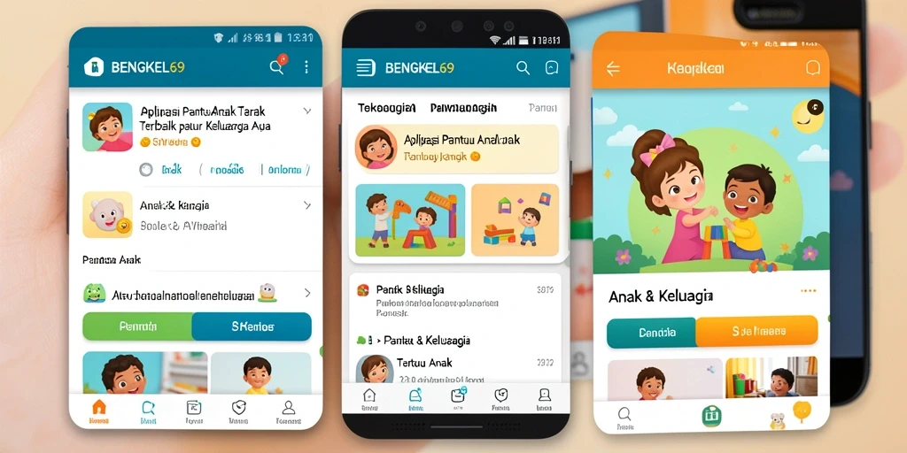 Tampilan antarmuka BENGKEL69 yang memudahkan pemantauan anak.