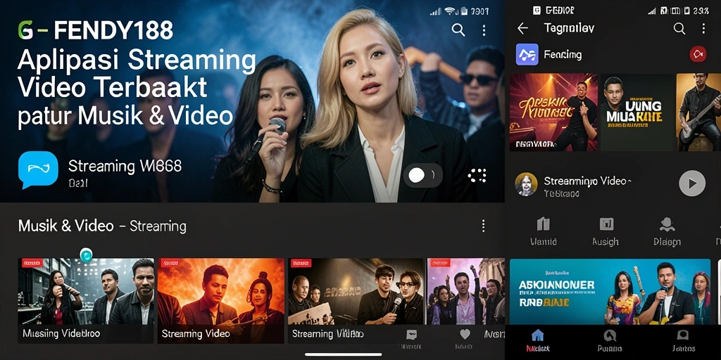 Antarmuka FENDY188 yang modern dan penuh fitur Streaming Video.