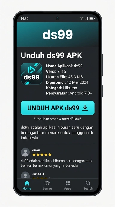 Tampilan halaman APK ds99