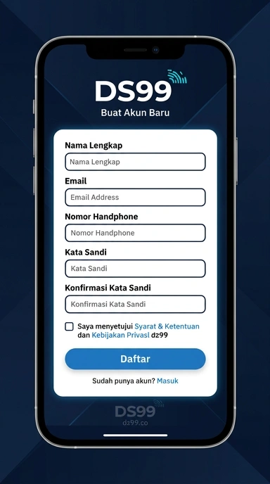 Tampilan halaman daftar ds99