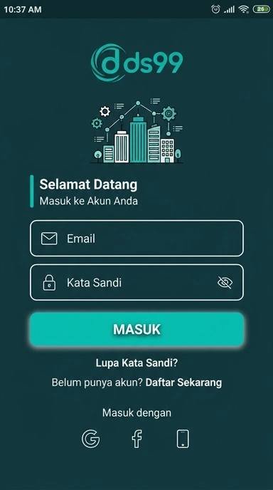 Tampilan halaman login ds99